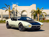 AUT 10 RK0030 01
1972 De Tomaso Pantera White And Black 3/4 Front View On Pavement