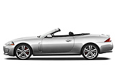 AUT 12 IZ0016 01
2011 Jaguar XKR Convertible Silver Profile View On White Seamless