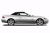 AUT 12 IZ0017 01
2011 Jaguar XKR Convertible Silver Profile View On White Seamless
