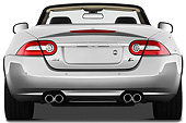 AUT 12 IZ0025 01
2011 Jaguar XKR Convertible Silver Rear View On White Seamless