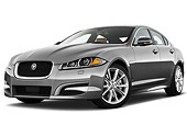 AUT 12 IZ0031 01
2012 Jaguar XF Portfolio Silver 3/4 Front View On White Seamless