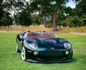 AUT 12 RK0213 01
Jaguar XK180 Convertible Green 3/4 Front View On Grass