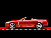 AUT 12 RK0264 01
2007 Jaguar XKR Convertible Red Profile View Checkered Line Studio