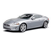 AUT 12 RK0357 01
2011 Jaguar XKR Coupe Silver 3/4 Front View On White Seamless