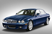 AUT 12 IZ0003 01
2009 Jaguar XJ8L Blue 3/4 Front View Studio