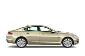 AUT 12 IZ0007 01
2011 Jaguar XF Premium Luxury Champagne Profile View Studio
