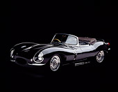 AUT 12 RK0009 04
1957 Jaguar XKSS Convertible Black 3/4 Front View Studio
