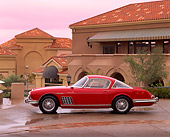 AUT 12 RK0052 03
1958 Jaguar Ghia Coupe XK140 Red Profile View On Pavement