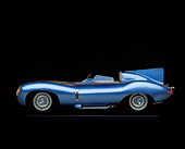 AUT 12 RK0058 05
1955 Jaguar XKD 528 D Type  Roadster Profile View On Gray Line Studio