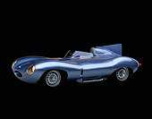AUT 12 RK0060 06
1955 Jaguar XKD 528 D Type Roadster Light Blue 3/4 Side View Studio