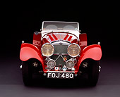AUT 12 RK0207 02
1939 Jaguar SS100 Convertible Red Head On Shot Studio