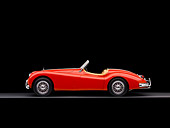 AUT 12 RK0252 02
1957 Jaguar XK140 Convertible Red Profile View Studio