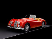 AUT 12 RK0255 02
1957 Jaguar XK140 Convertible Red 3/4 Front View Studio