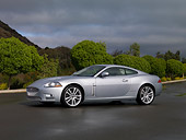AUT 12 RK0258 01
2007 Jaguar XKR Coupe Silver 3/4 Side View On Pavement