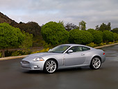 AUT 12 RK0260 01
2007 Jaguar XKR Coupe Silver 3/4 Side View On Pavement