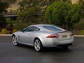 AUT 12 RK0262 01
2007 Jaguar XKR Coupe Silver Low 3/4 Rear View On Pavement