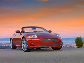 AUT 12 RK0274 01
2007 Jaguar XKR Convertible Red Low 3/4 Front View On Pavement