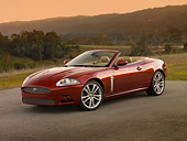 AUT 12 RK0280 01
2007 Jaguar XKR Convertible Red 3/4 Front View On Pavement