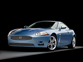 AUT 12 RK0283 01
2008 Jaguar XKR Coupe Blue 3/4 Front View Low Studio