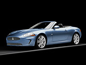 AUT 12 RK0303 01
2010 Jaguar XKR Convertible Blue 3/4 Front View Studio