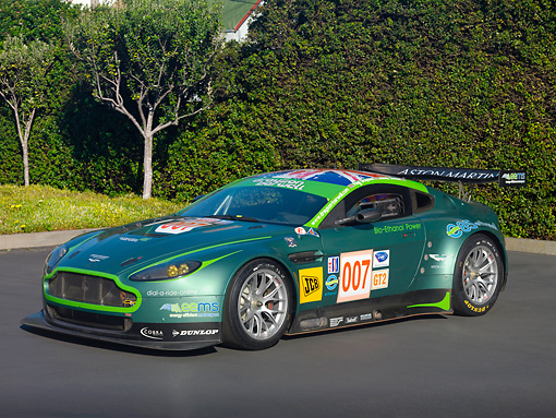 AUT 13 RK0270 01 2007 Aston Martin DBR9 Race Car 007 Green 3 4 Front