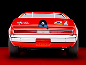 AUT 13 RK0280 01
1972 AMC Javelin Race Car Red White And Blue Rear View Studio