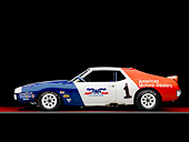 AUT 13 RK0283 01
1972 AMC Javelin Race Car Red White And Blue Profile View Studio