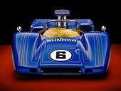 AUT 13 RK0287 01
1967 McLaren M6A-03 Race Car Blue Front View Studio