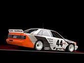 AUT 13 RK0338 01
1989 Audi 200 Quattro Trans Am White, Orange And Black 3/4 Rear View In Studio