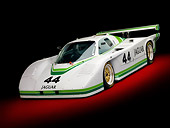 AUT 13 RK0357 01
1984 Jaguar GTP XJR-5 IMSA Race Car White And Green 3/4 Front View In Studio