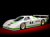AUT 13 RK0359 01
1984 Jaguar GTP XJR-5 IMSA Race Car White And Green 3/4 Side View In Studio