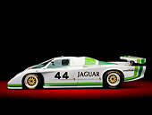 AUT 13 RK0361 01
1984 Jaguar GTP XJR-5 IMSA Race Car White And Green Profile View In Studio