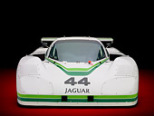AUT 13 RK0362 01
1984 Jaguar GTP XJR-5 IMSA Race Car White And Green Head On View In Studio