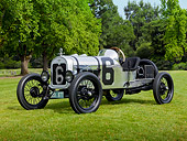 AUT 13 RK0365 01
1926 Ford Speedster Racer Silver 3/4 Front View On Grass