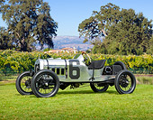 AUT 13 RK0367 01
1926 Ford Speedster Racer Silver 3/4 Side View On Grass