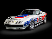 AUT 13 RK0370 01
1969 Chevrolet Corvette BFG #49 ZL-1 Race Car Red, White And Blue 3/4 Front View In Studio