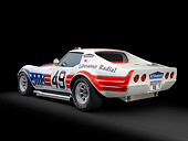 AUT 13 RK0371 01
1969 Chevrolet Corvette BFG #49 ZL-1 Race Car Red, White And Blue 3/4 Rear View In Studio