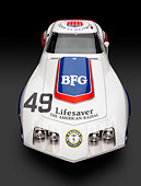 AUT 13 RK0375 01
1969 Chevrolet Corvette BFG #49 ZL-1 Race Car Red, White And Blue Overhead View In Studio