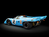 AUT 13 RK0383 01
1969 Porsche 917-K Blue And Orange 3/4 Rear View In Studio