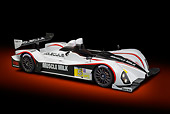 AUT 13 RK0386 01
2012 Muscle Milk LMPC Race Car White, Black And Red 3/4 Front View In Studio