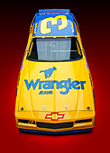 AUT 13 RK0394 01
1987 Chevrolet Monte Carlo Stock Car Blue And Yellow Front View In Studio