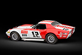 AUT 13 RK0399 01
1968 Owens/Corning Chevrolet Corvette Race Car White & Red 3/4 Rear View In Studio