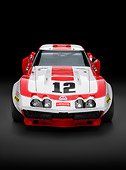AUT 13 RK0401 01
1968 Owens/Corning Chevrolet Corvette Race Car White & Red Front View In Studio