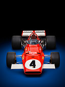 AUT 13 RK0423 01
1970 Ferrari 312B Race Car Red Front View In Studio