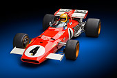 AUT 13 RK0425 01
1970 Ferrari 312B Race Car Red With Driver 3/4 Front View In Studio