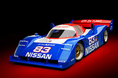 AUT 13 RK0433 01
1992 Nissan GTP ZX-Turbo Race Car Blue And Red 3/4 Front View In Studio