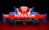 AUT 13 RK0437 01
1992 Nissan GTP ZX-Turbo Race Car Blue And Red Rear View In Studio