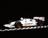 AUT 13 RK0021 01
1988 Lola Cosworth Indy Racing Car 3/4 Front View On Checkered Floor Studio