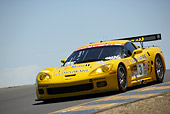 AUT 13 RK0063 01
Chevrolet Corvette C6-R Yellow Race Car 3/4 Front View On Track