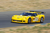 AUT 13 RK0079 01
Chevrolet Corvette C6-R Yellow Race Car 3/4 Front View On Track
